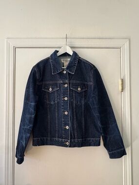 Classic Dark Blue Denim Jacket - Women